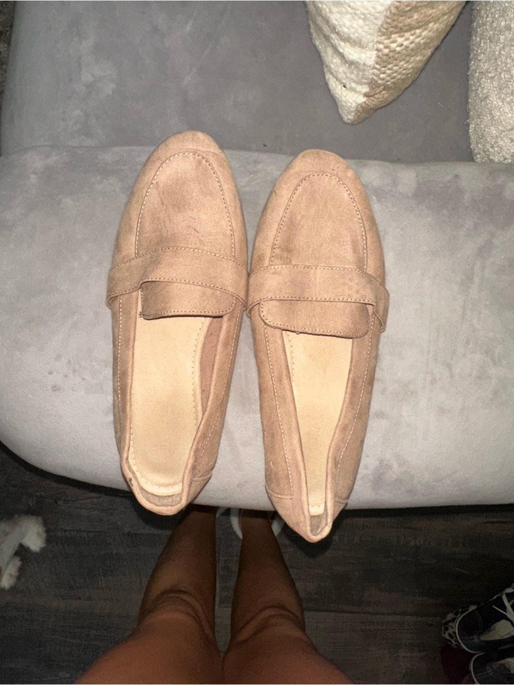 Old Navy Tan Suede Penny Loafers